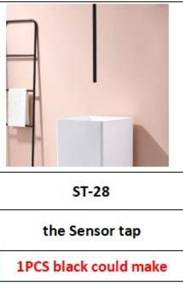 Black Commercial Celing Faucet Pipe with Morion Sensor Faucet