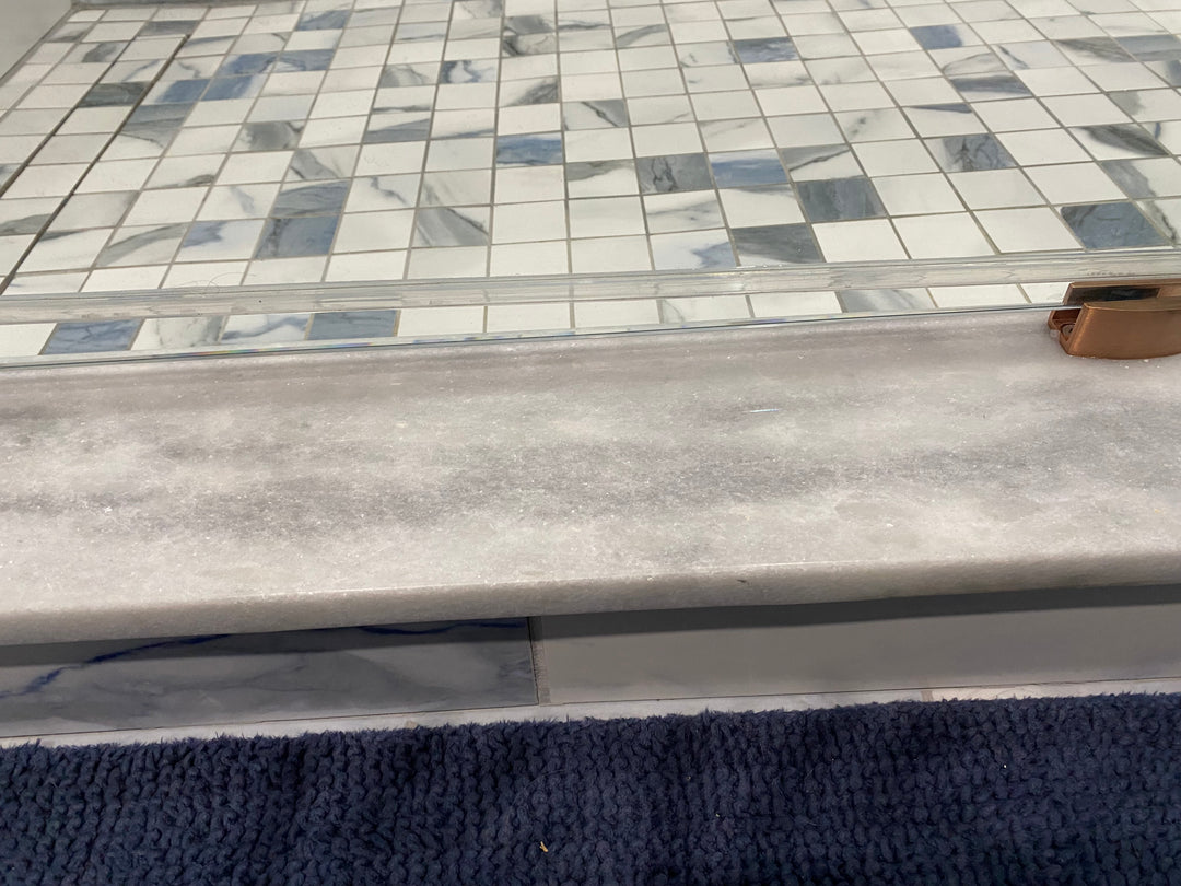 Copper Satin frameless slide single roller shower glass door SS05- 12mm size 60"x76"