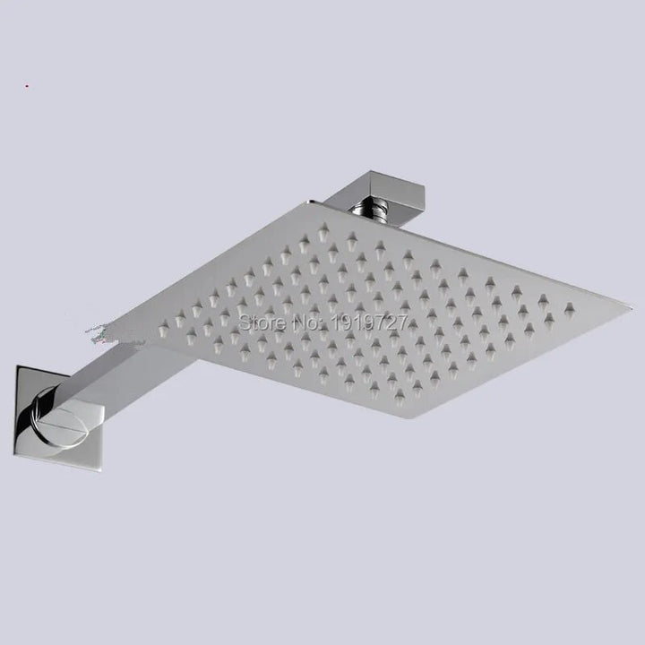 Chrome CSA square 12 inches thermostatic 2 way shower kit