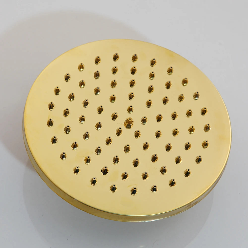 Victorian Brass Rainfall Shower Head Round Shape 8 -inch Rain Bathroom Showerhead Hand Shower Bathroom Shower Head Without Arm