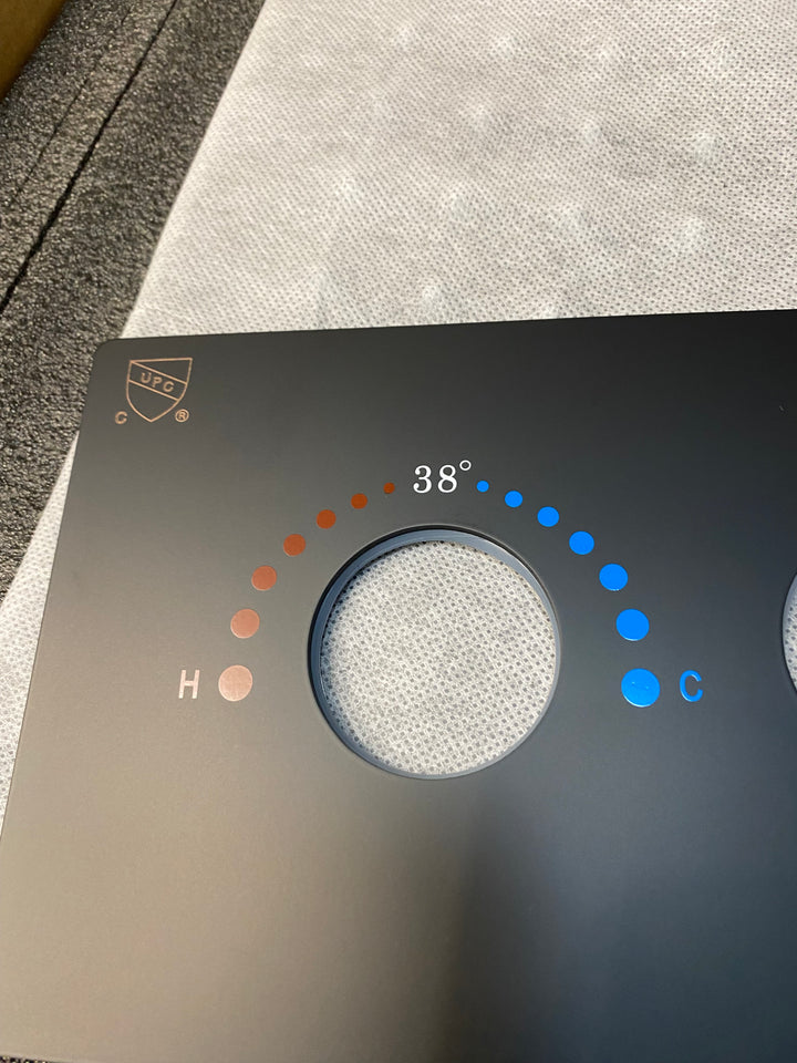 Black 12"x12" Square SPA Ceiling Flushmount LED Rain head, Bluetooth Wifi Music 4 way function shower system kit