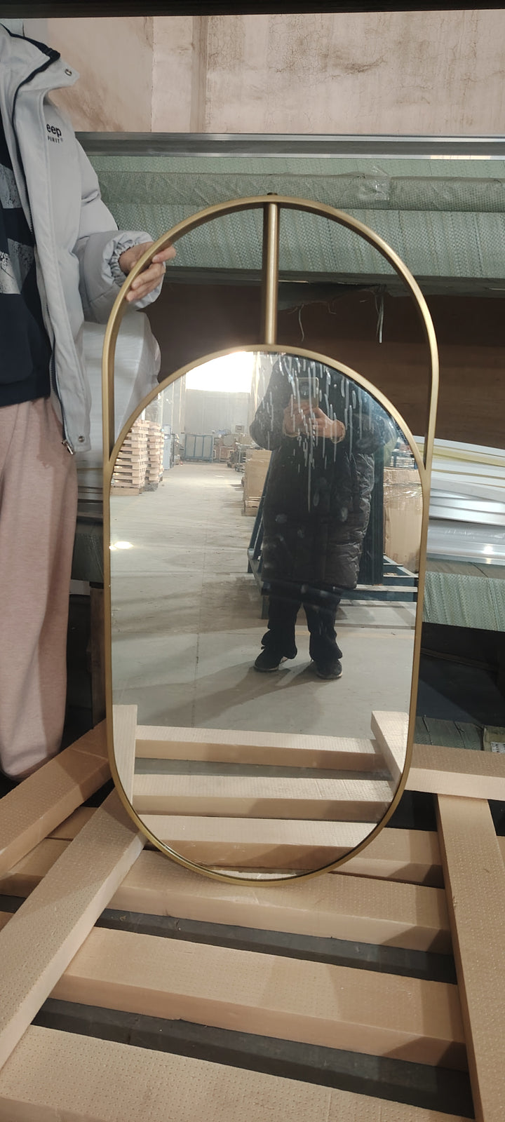 BULGARI-1 Piece Oval NO LED Ceiling Mount Bathroom Mirror