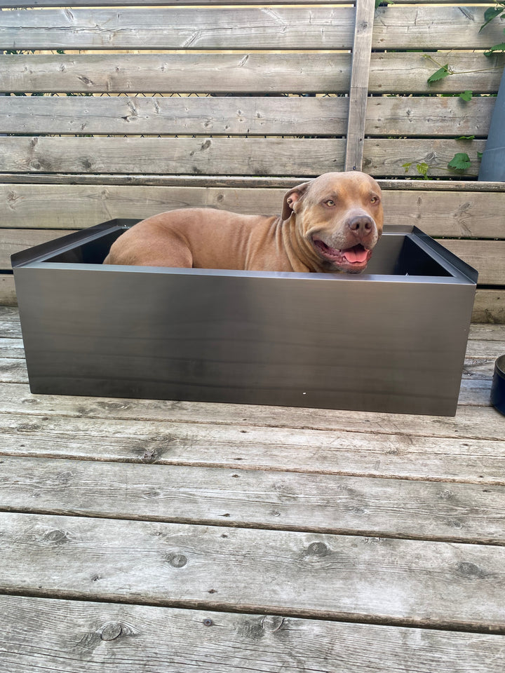 Black Grey Gun-Pet Dog bath tub mudroom washing station 16 gauge commercial grade stainless steel