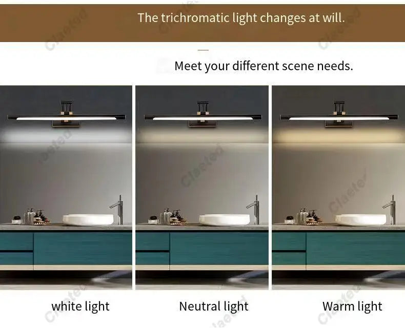 Bathroom LED Indoor Wall Mounted Metal Folding Wall Lamp Lighting Fixture