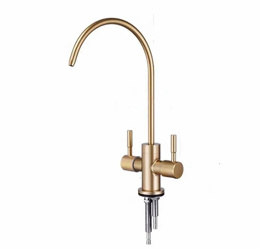 Brushed Gold Hot and Cold reverse water filter faucet