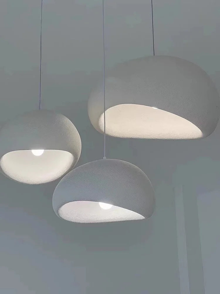 Nordic Wabi Sabi E27 LED Pendant Lights Modern Ceiling Chandelier Lights for Living Room Bedroom Dining Room Loft Hanghing Lamp