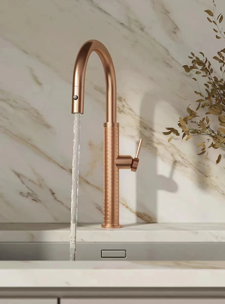 Cafe Brushed Copper kitchen faucet