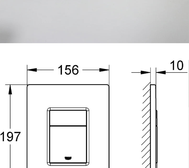 GROHE Cistern button actuation 6 1⁄4" x 7 3 ⁄4"