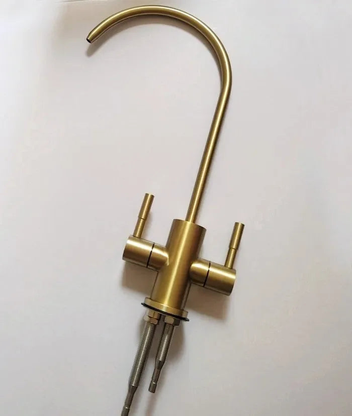 Brushed Gold Hot and Cold reverse water filter faucet