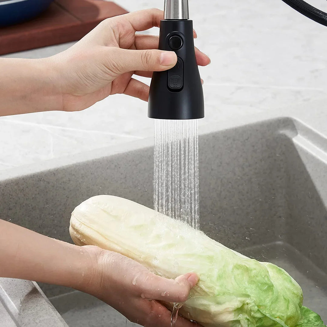 Dual Mode Kitchen Sink Faucet ABS Pull-Out Water Tap Water-Saving Shower Faucets Nozzle Adapter Sprinkler Splash-Proof Filter