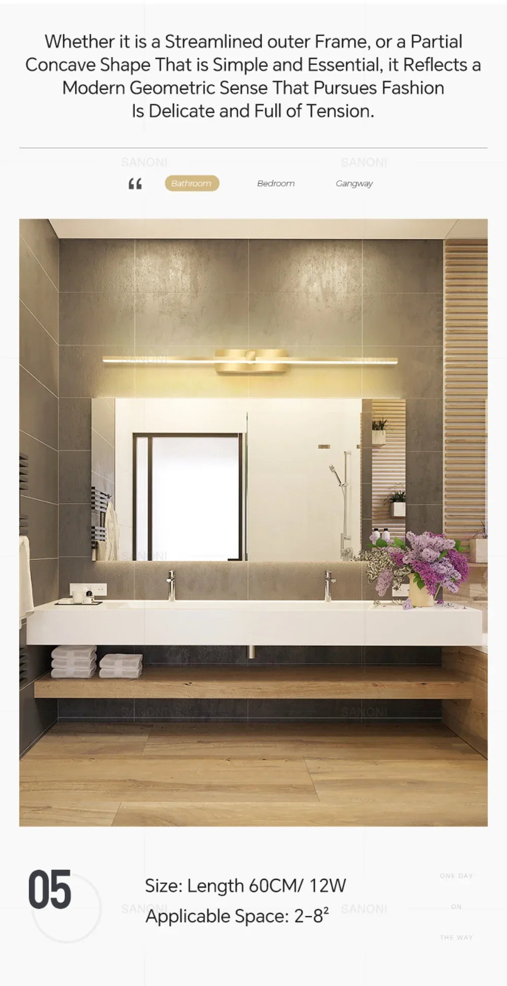 Modern LED Wall Light Vanty Lamp Aluminum Wall Sconce for Bathroom Mirror Headlight Indoor Lighting Fixture Luster Make Up Light