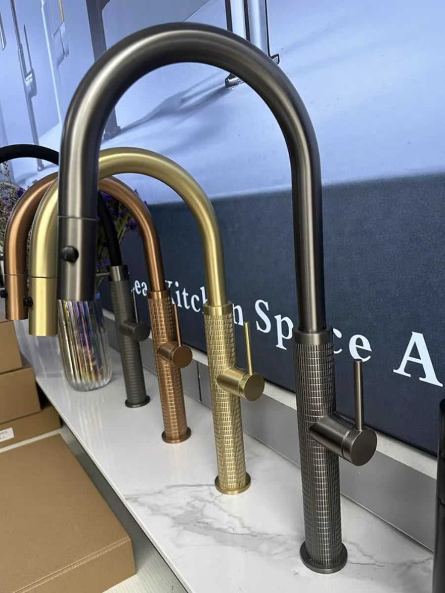 Cafe Brushed Copper kitchen faucet