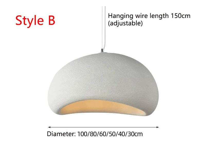 Nordic Wabi Sabi E27 LED Pendant Lights Modern Ceiling Chandelier Lights for Living Room Bedroom Dining Room Loft Hanghing Lamp