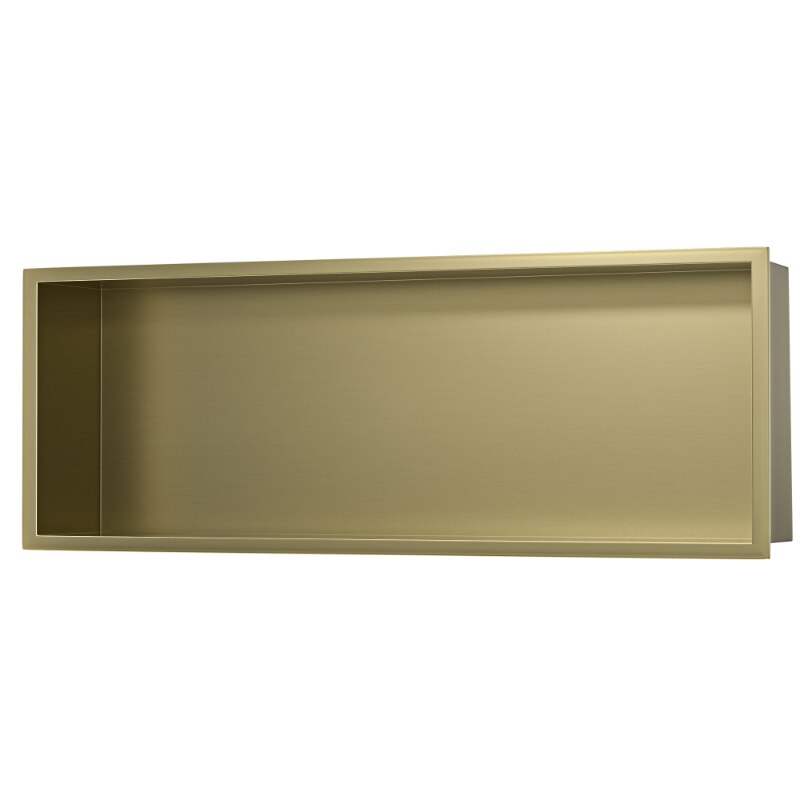 Brushed gold stainless steel 304 rectangular wall mounted bathroom shower niche shelve 37" x13" x 4"