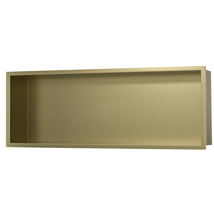 Brushed gold stainless steel 304 rectangular wall mounted bathroom shower niche shelve 37" x13" x 4"