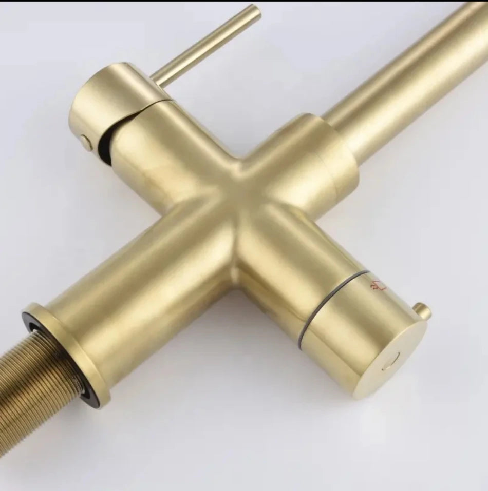 Caliente-Undersink Instant Hot Water Tap 3 4 5 Chilled Boiling Tap Brushed Gold Kitchen Boiled Filtered Faucet Taps