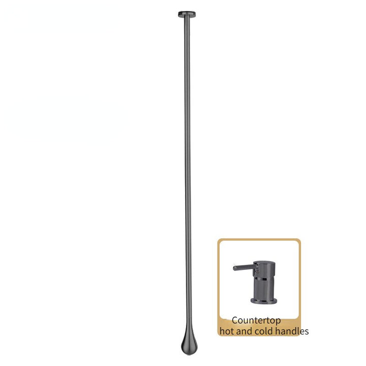 Tear drop- Ceiling Mount Faucets with deck mount lever control