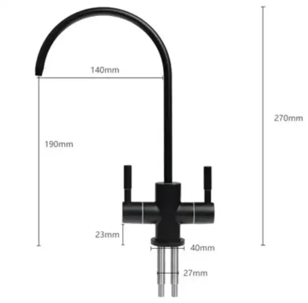 Brushed Gold Hot and Cold reverse water filter faucet
