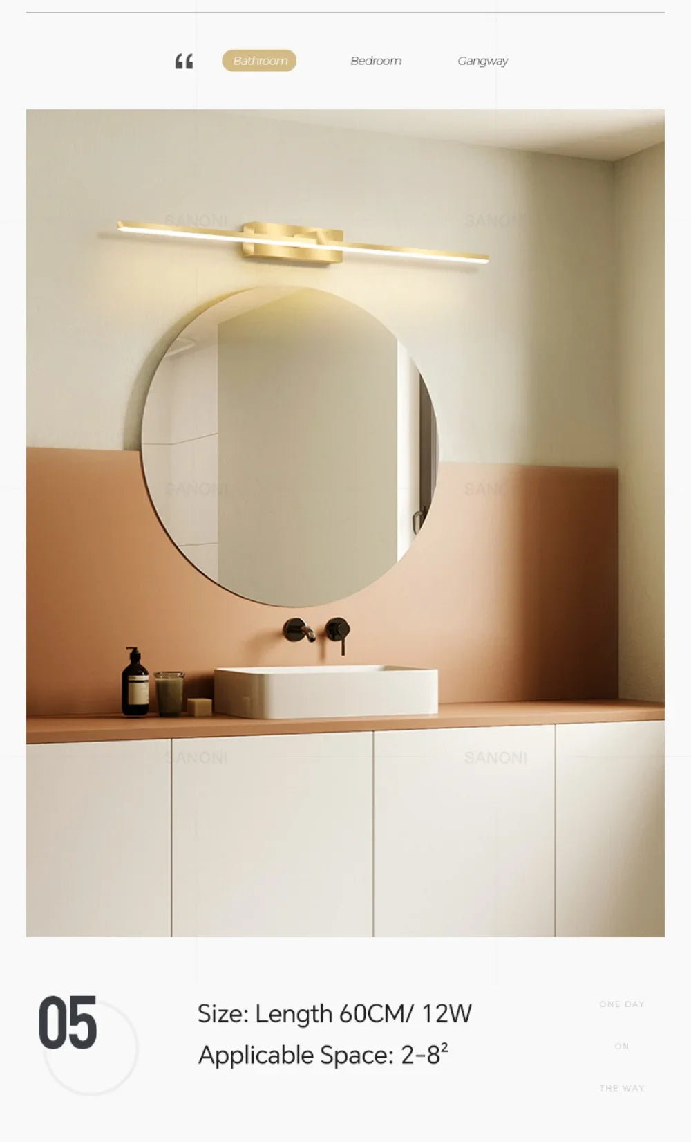 Modern LED Wall Light Vanty Lamp Aluminum Wall Sconce for Bathroom Mirror Headlight Indoor Lighting Fixture Luster Make Up Light