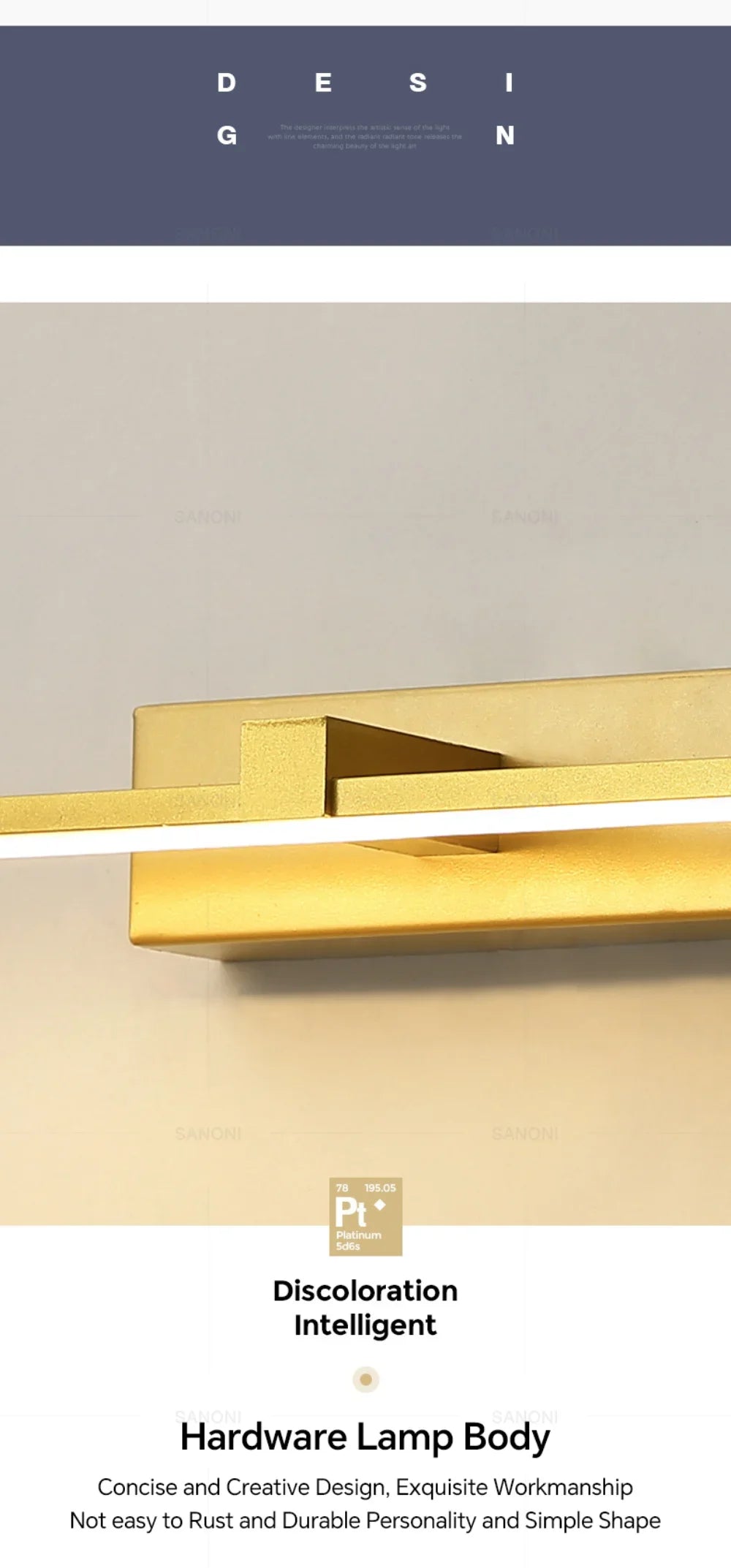 Modern LED Wall Light Vanty Lamp Aluminum Wall Sconce for Bathroom Mirror Headlight Indoor Lighting Fixture Luster Make Up Light
