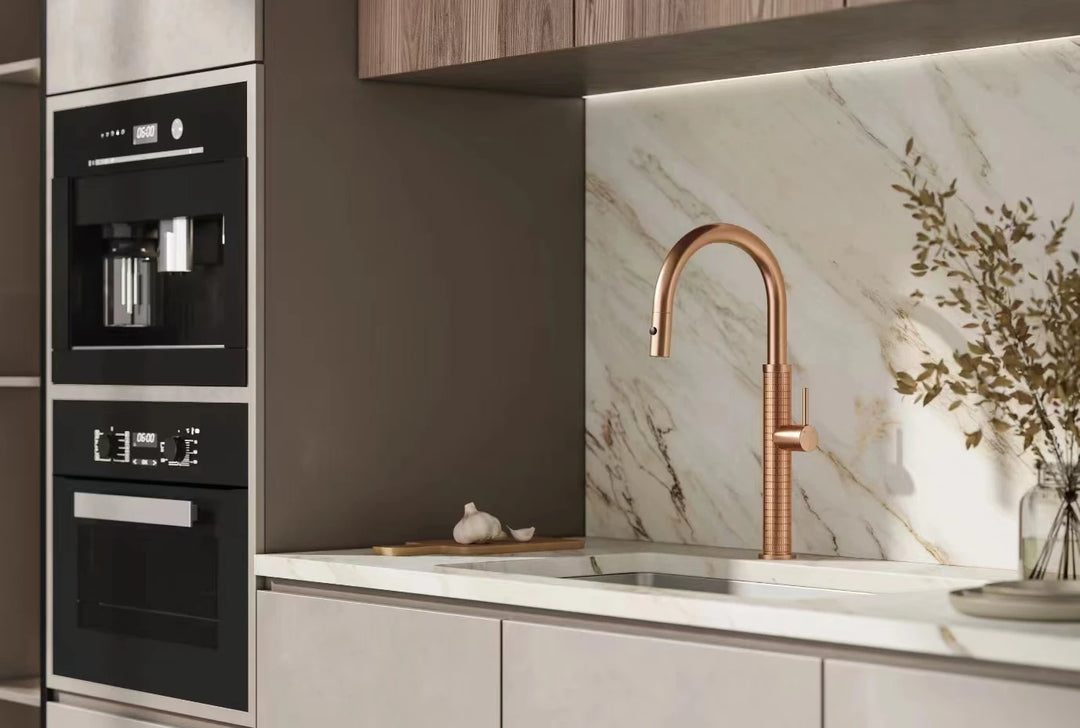 Cafe Brushed Copper kitchen faucet