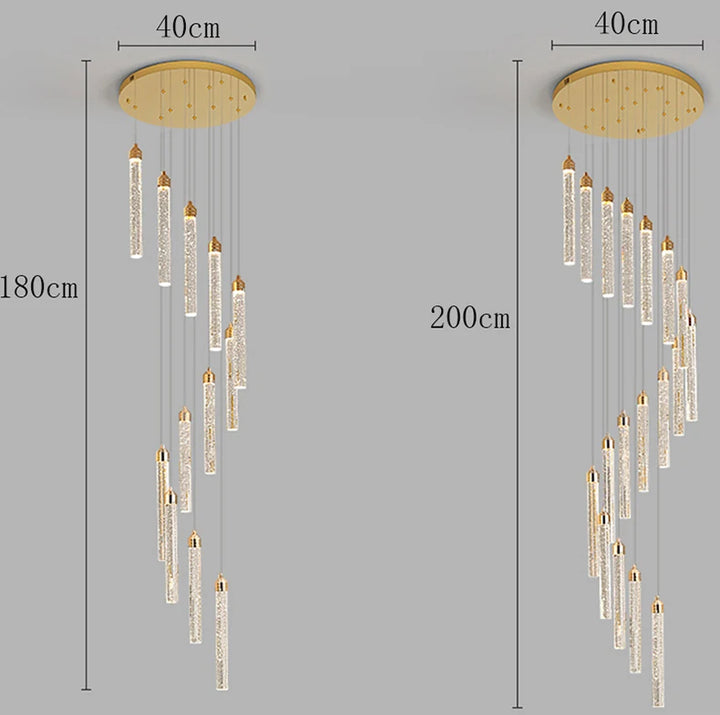 Nordic home decoration, stair chandelier, living room bedroom and dining room Pendant lights, ceiling light, indoor lighting