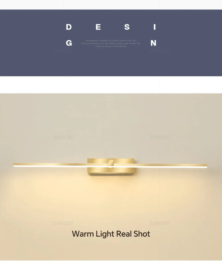 Modern LED Wall Light Vanty Lamp Aluminum Wall Sconce for Bathroom Mirror Headlight Indoor Lighting Fixture Luster Make Up Light