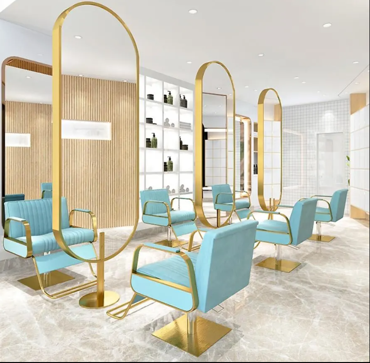 Hair salon Studio floor mounted mirror