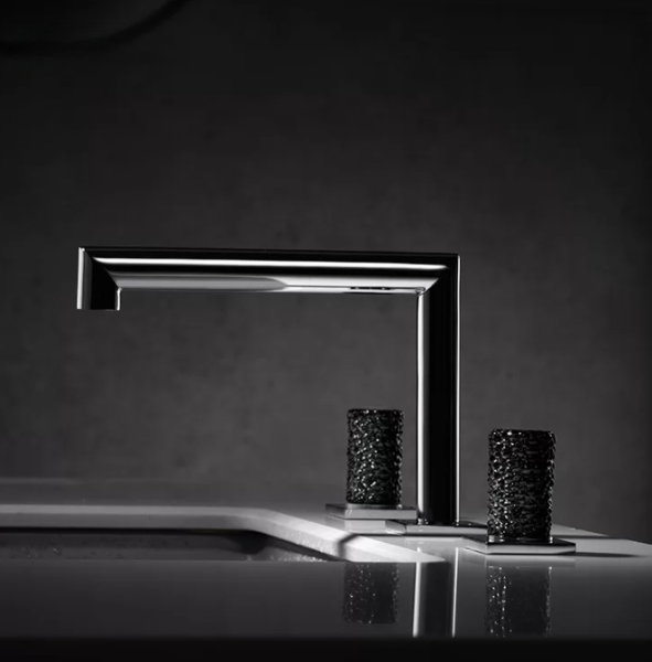 Andalucia-Nordic design - 8" inch with crystal handles wide spread bathroom faucet