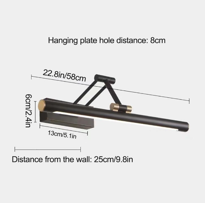 Bathroom LED Indoor Wall Mounted Metal Folding Wall Lamp Lighting Fixture