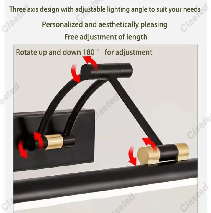 Bathroom LED Indoor Wall Mounted Metal Folding Wall Lamp Lighting Fixture