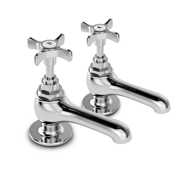 Chrome-Antique Victoria Style Hot and Cold Separate Bathroom Faucet