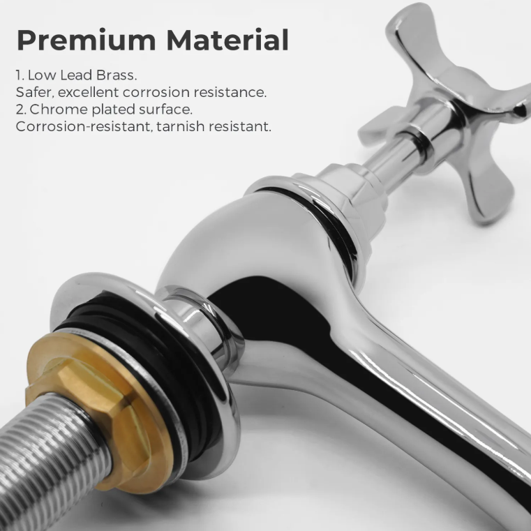 Chrome-Antique Victoria Style Hot and Cold Separate Bathroom Faucet