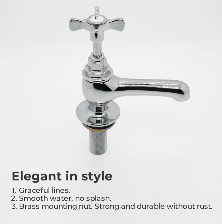 Chrome-Antique Victoria Style Hot and Cold Separate Bathroom Faucet