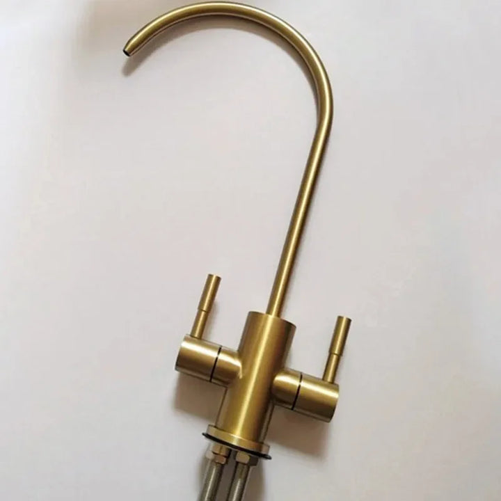 Brushed Gold Hot and Cold reverse water filter faucet