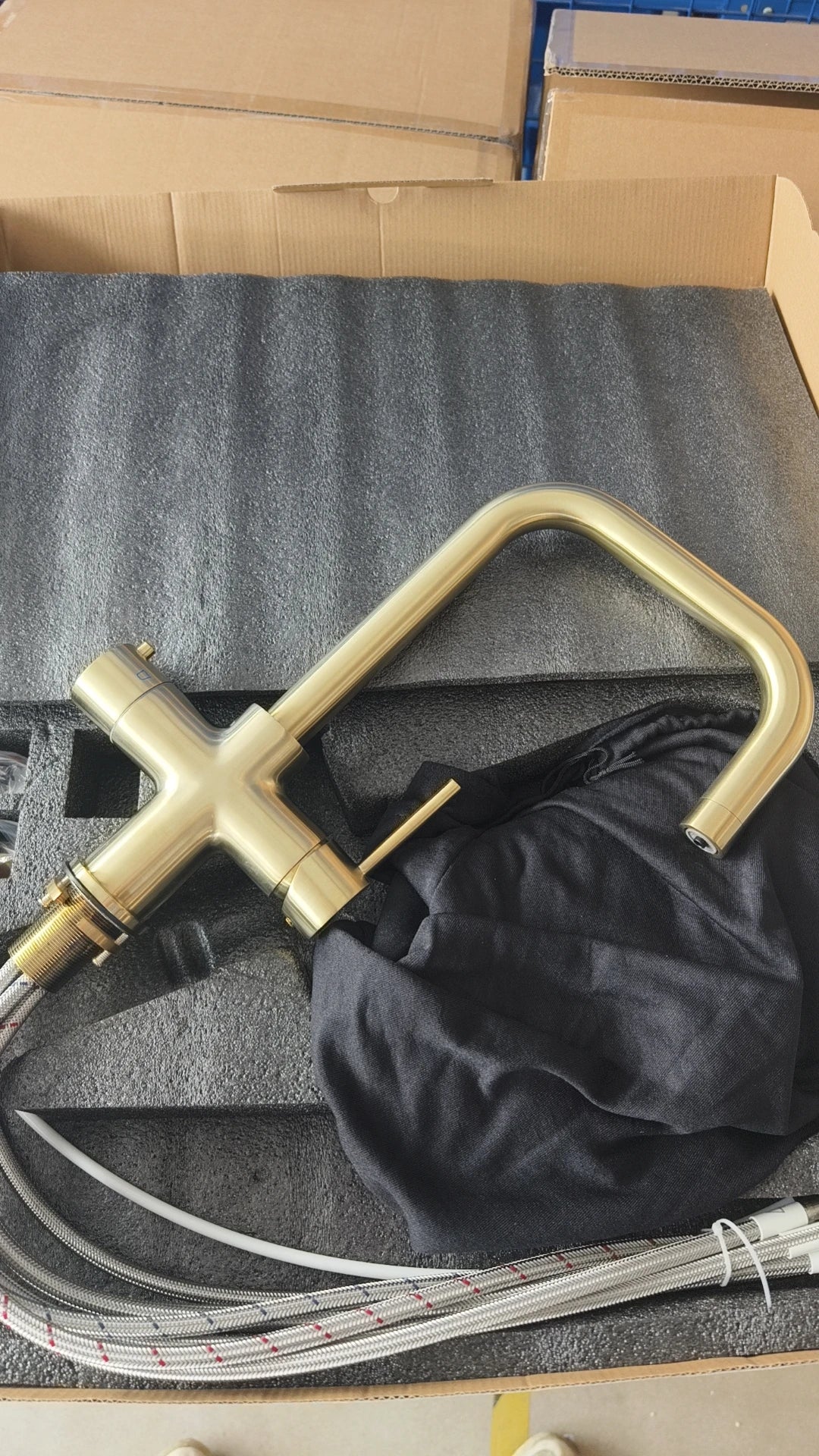 Caliente-Undersink Instant Hot Water Tap 3 4 5 Chilled Boiling Tap Brushed Gold Kitchen Boiled Filtered Faucet Taps