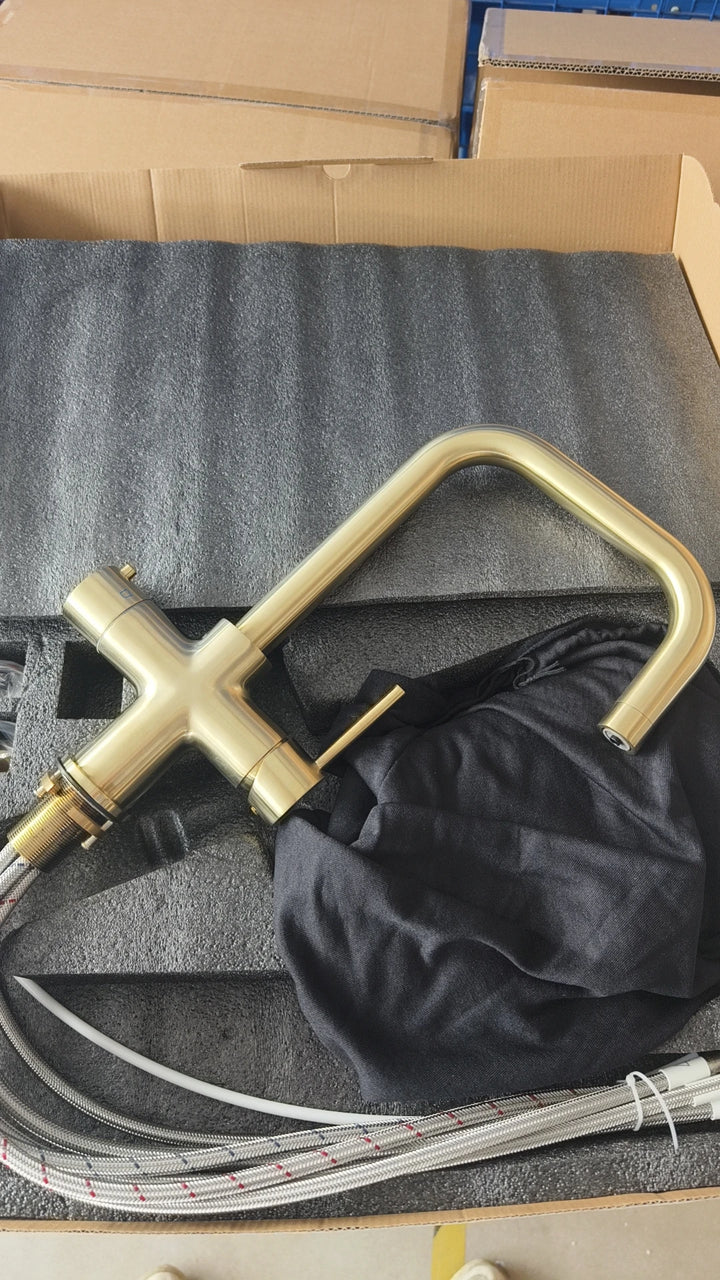 Caliente-Undersink Instant Hot Water Tap 3 4 5 Chilled Boiling Tap Brushed Gold Kitchen Boiled Filtered Faucet Taps