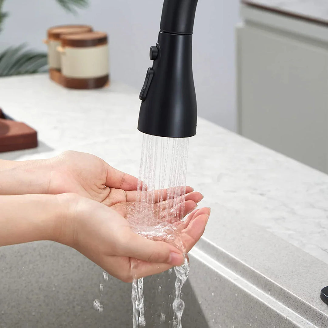 Dual Mode Kitchen Sink Faucet ABS Pull-Out Water Tap Water-Saving Shower Faucets Nozzle Adapter Sprinkler Splash-Proof Filter