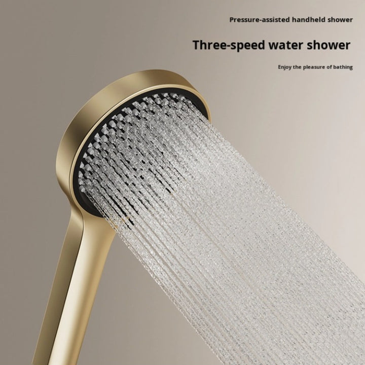 Tik Tok Brushed Gold Exposed Shower Panel System