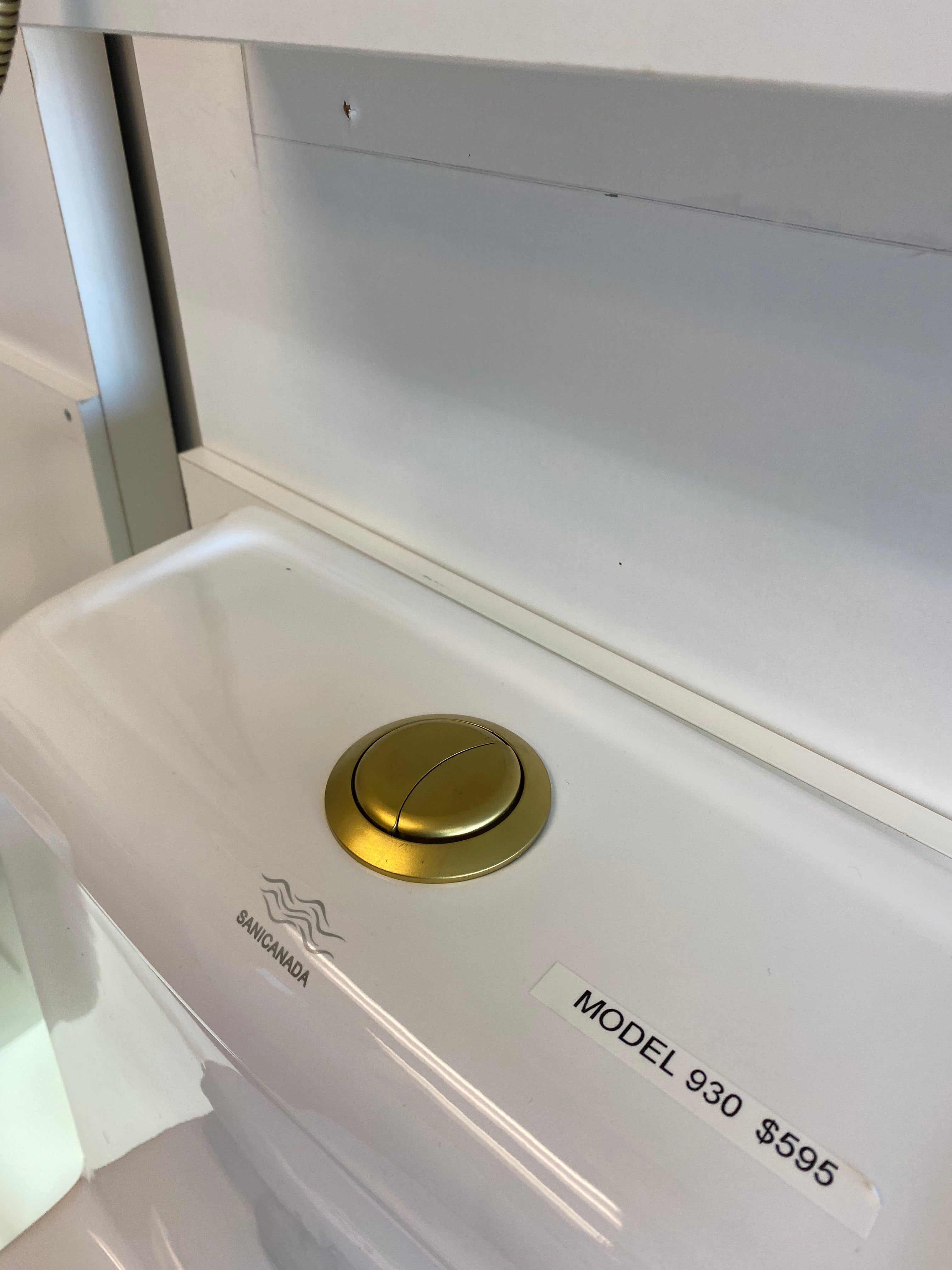 Sani Canada Commercial-Grade One-Piece Dual Flush Toilet Model 930 – 4L/2L Water Saver, Easy Clean Glazed Bowl, Soft-Close Removable Seat, 12-Inch Rough-In, 5-Year Warranty