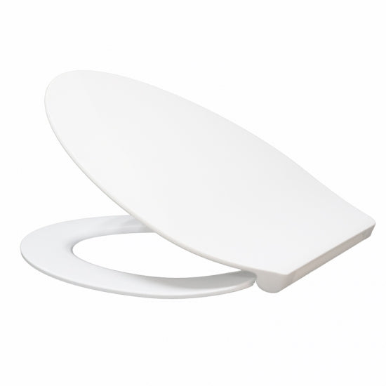 Elongated soft close and removable toilet seat model 942