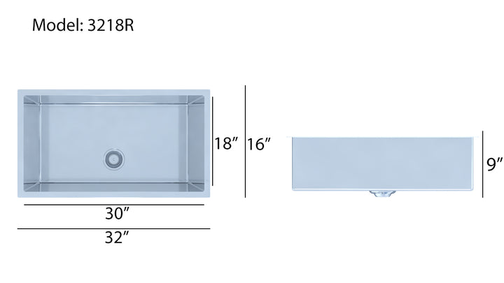 Brushed Brass-16 Gauge Commercial Grade Kitchen Sink Single Bowl 304 Stainless Steel with Nano Coated Technology