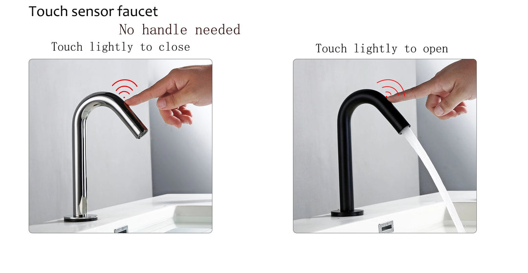 Black Matte Commercial Sensor Single Hole Bathroom Faucet