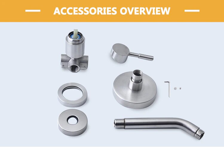 Brushed Stainless Steel Pressure Balance Shower Kit