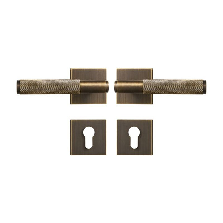 Brushed Gold Modern Interior Door Passage Lock Set