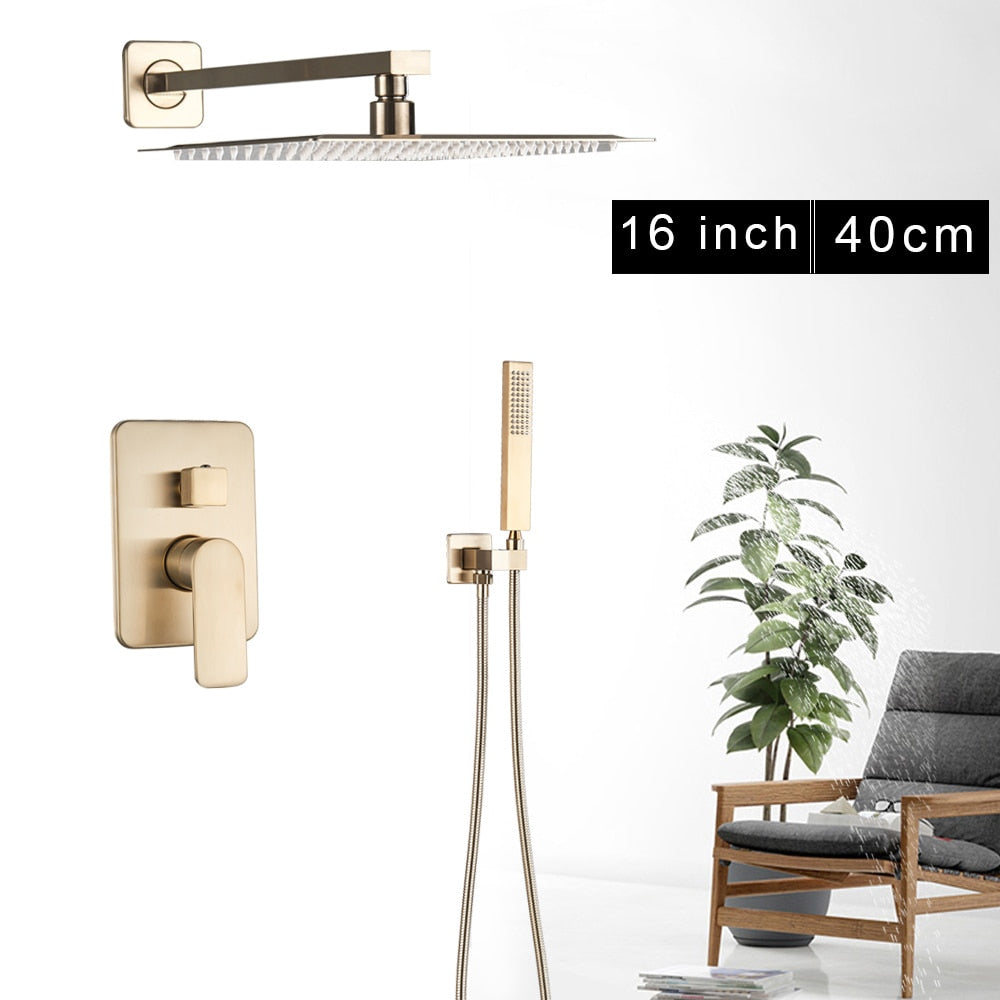 Brushed gold CSA - 2 and 3 way pressure balance shower kit