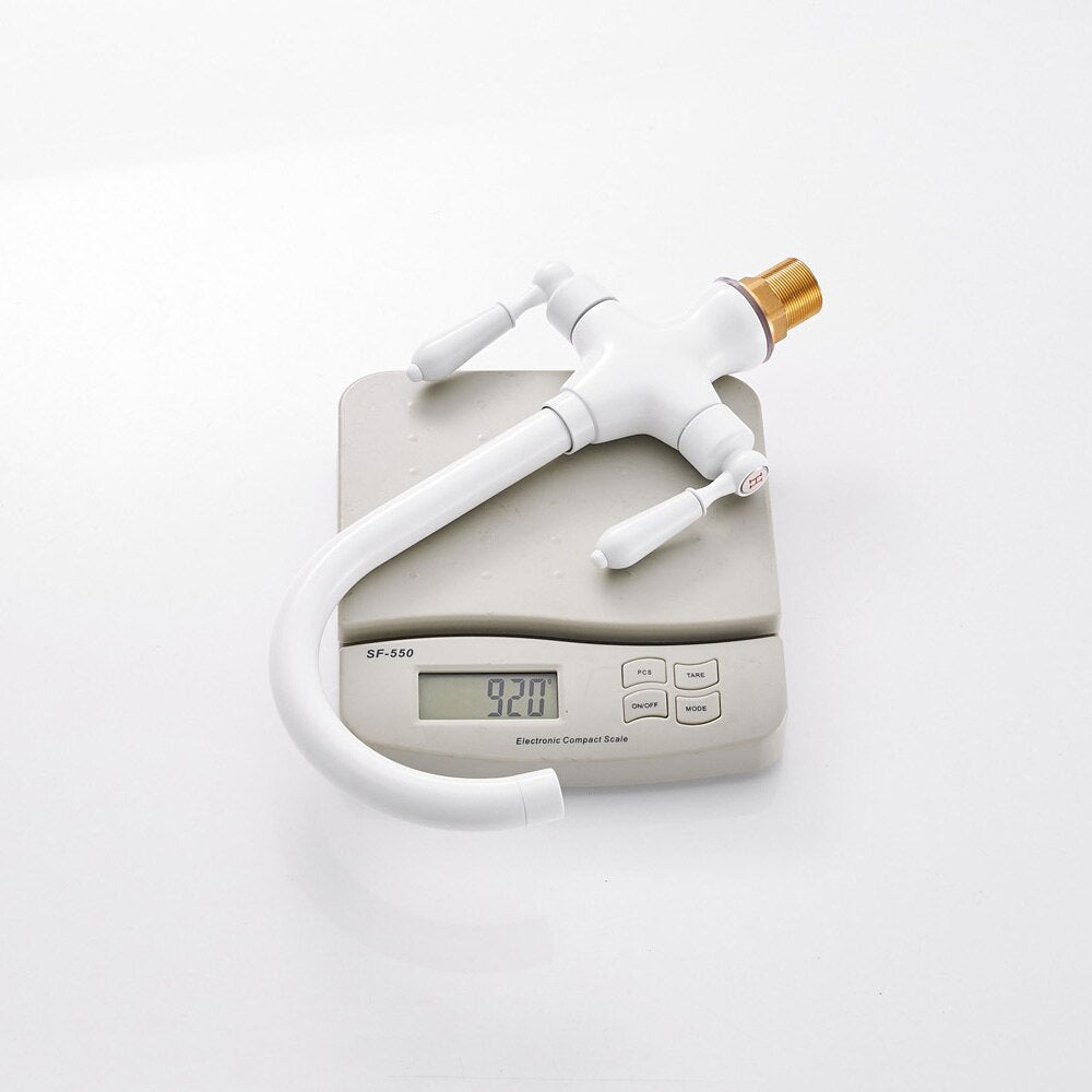 White bar kitchen faucet