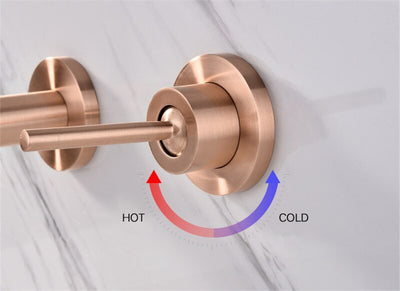 Copper Satin - Black Wallmounted Bathroom Faucet