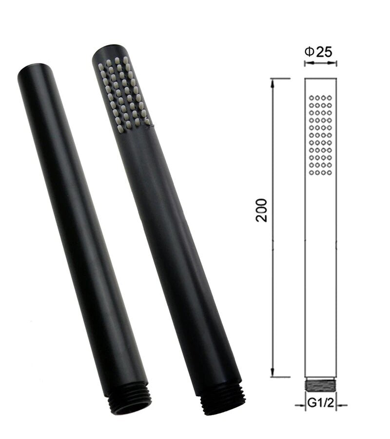 Black Matte Round 10" Rain Head Thermostatic 3 Way Function Tub Filler Diverter Shower Kit