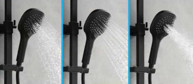 Black Matte Seperate Volume Control Shower System Kit